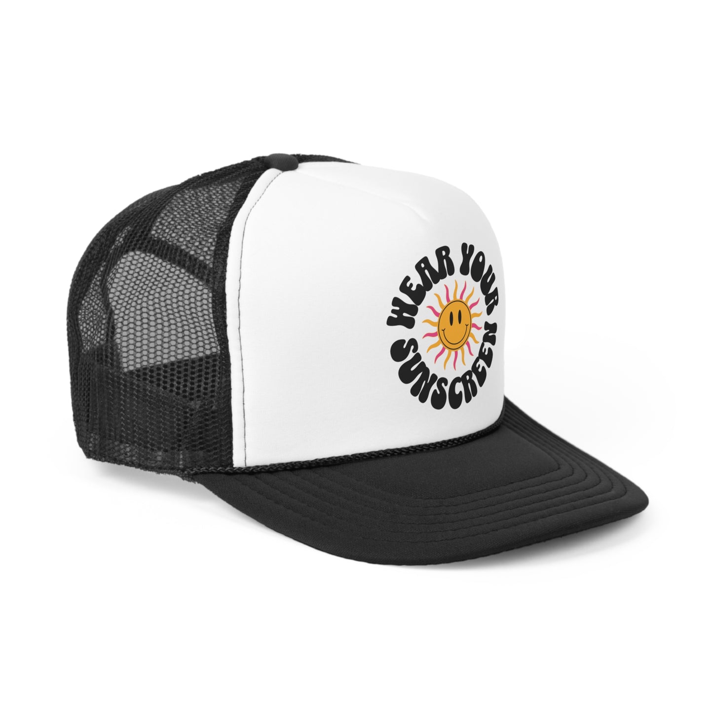 Wear Your Sunscreen Trucker Hat BLACK