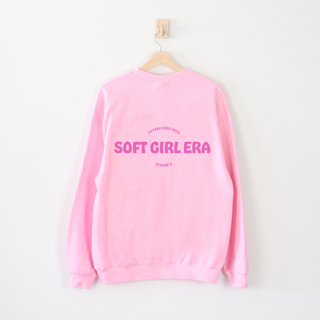 Soft Girl Era Crewneck Pink