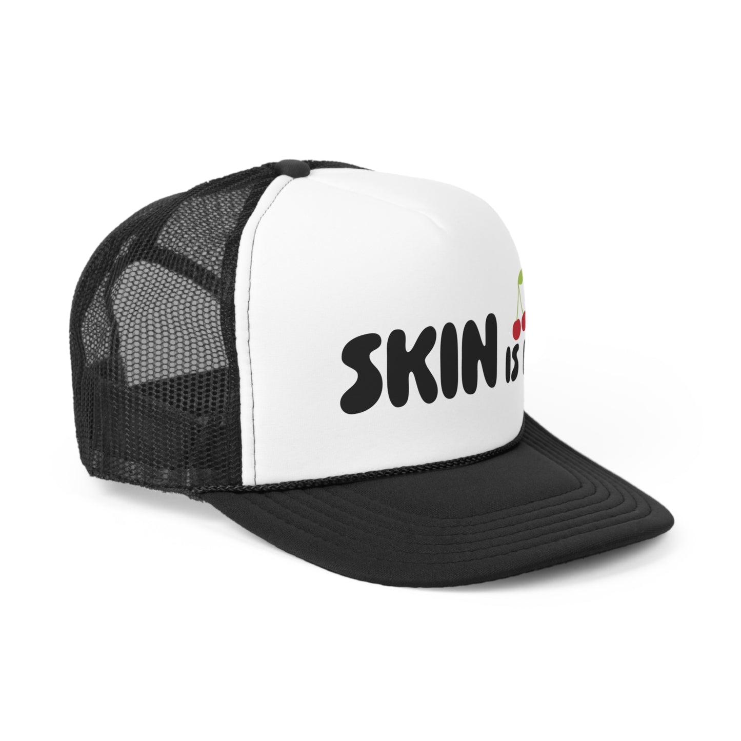 Skin Is In Trucker Hat Black