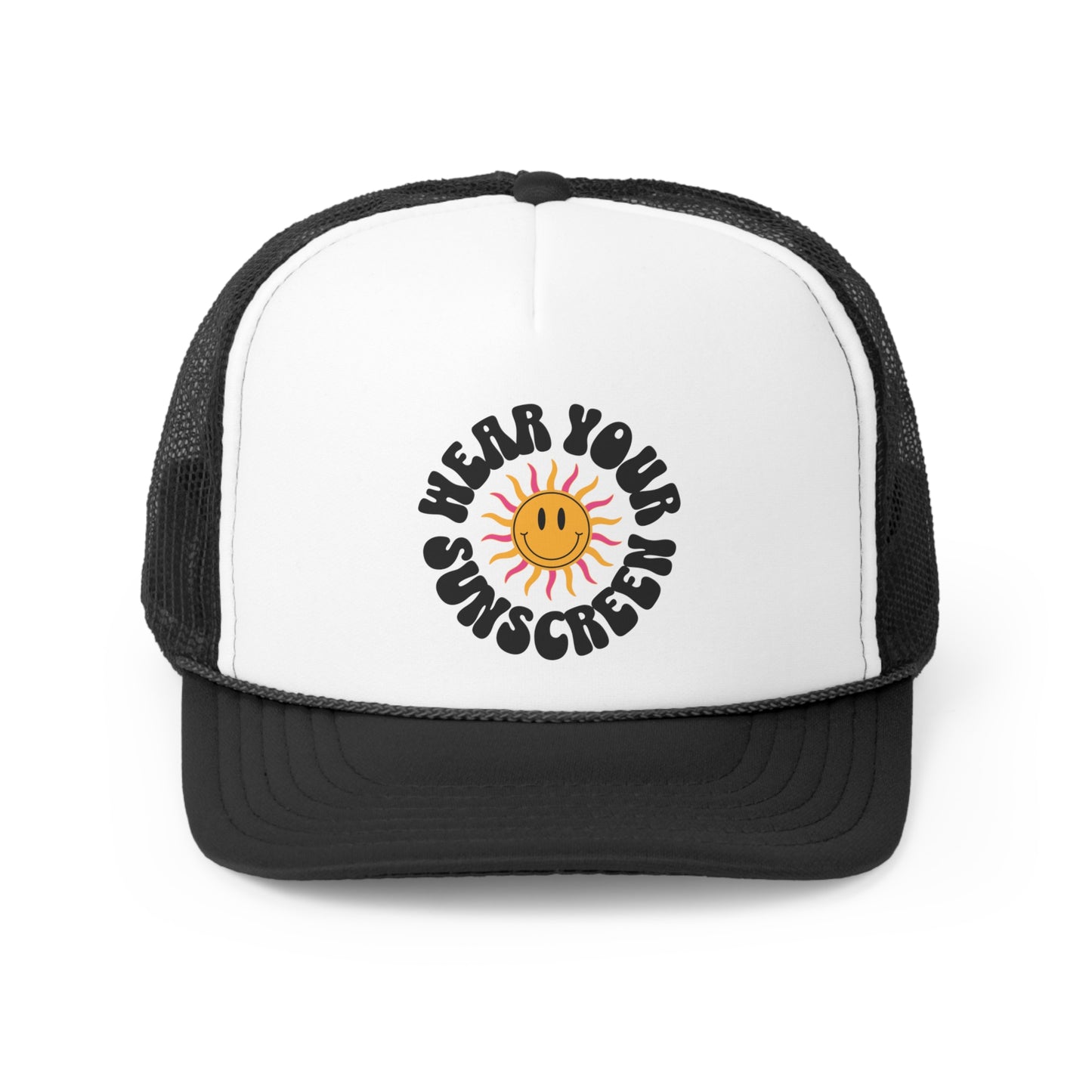 Wear Your Sunscreen Trucker Hat BLACK