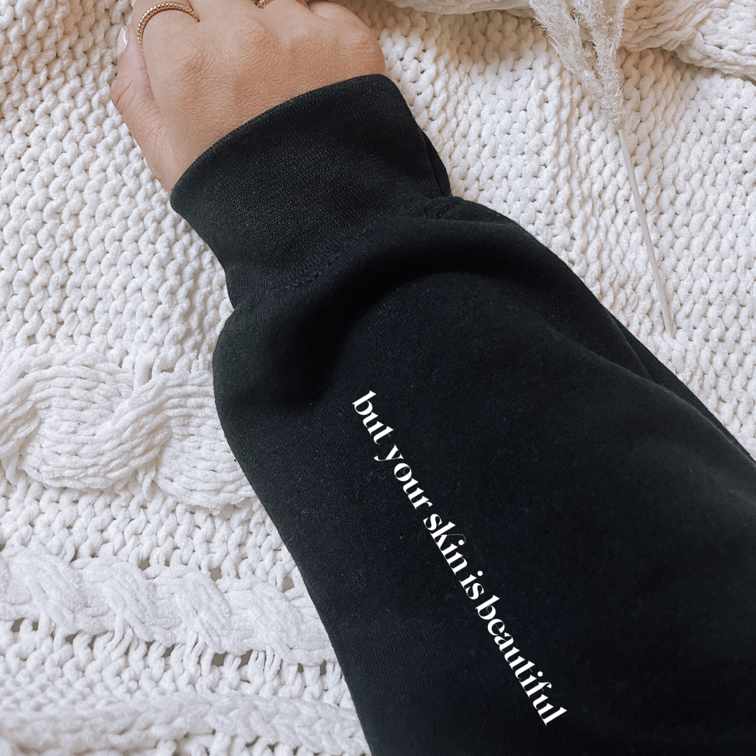 Perfect Skin Does Not Exist Affirmation Hoodie Black