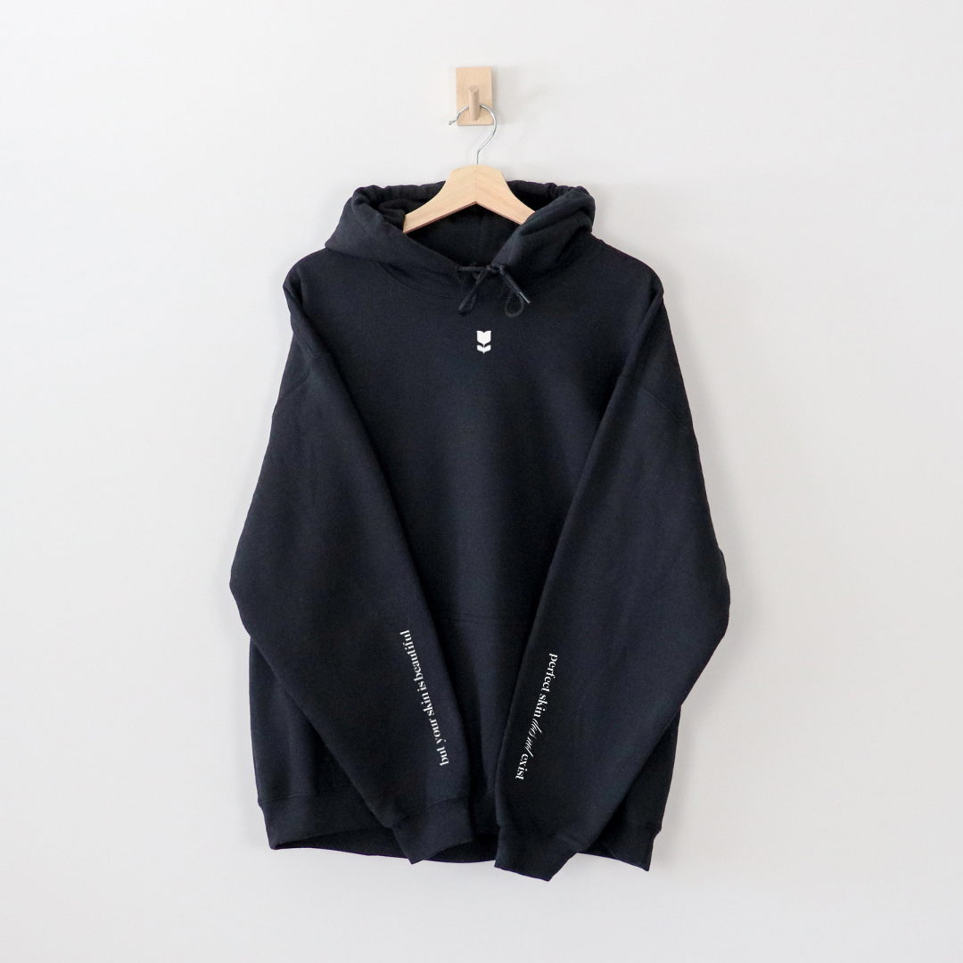 Perfect Skin Does Not Exist Affirmation Hoodie Black