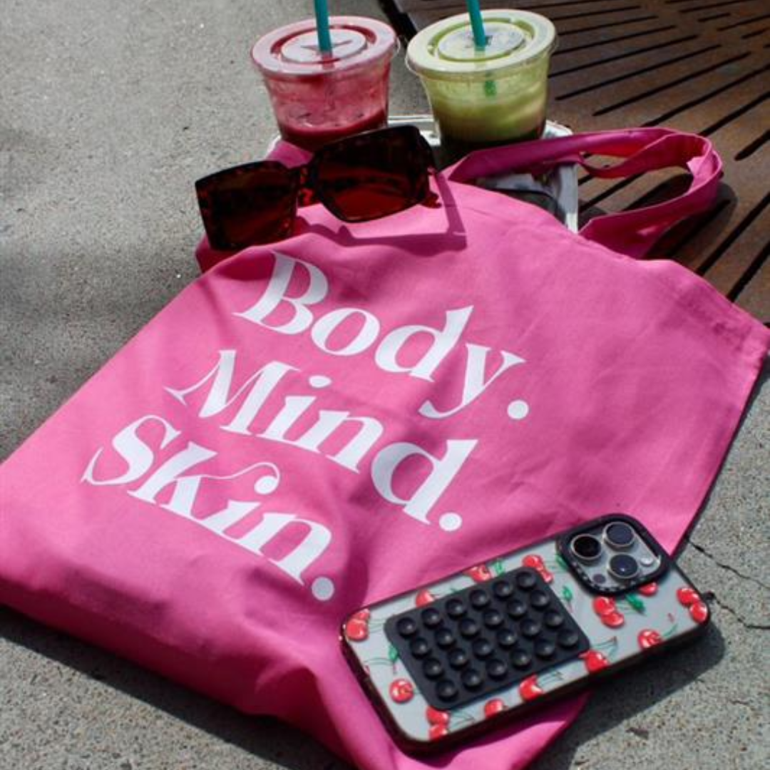 Body Mind Skin Tote Bag