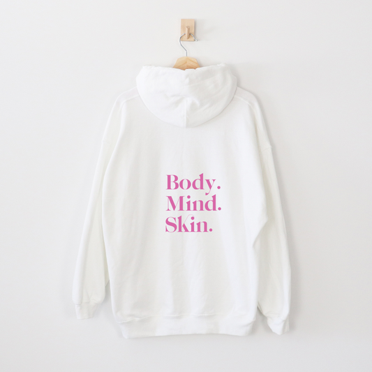 My Skin is Healthy Affirmation Hoodie White