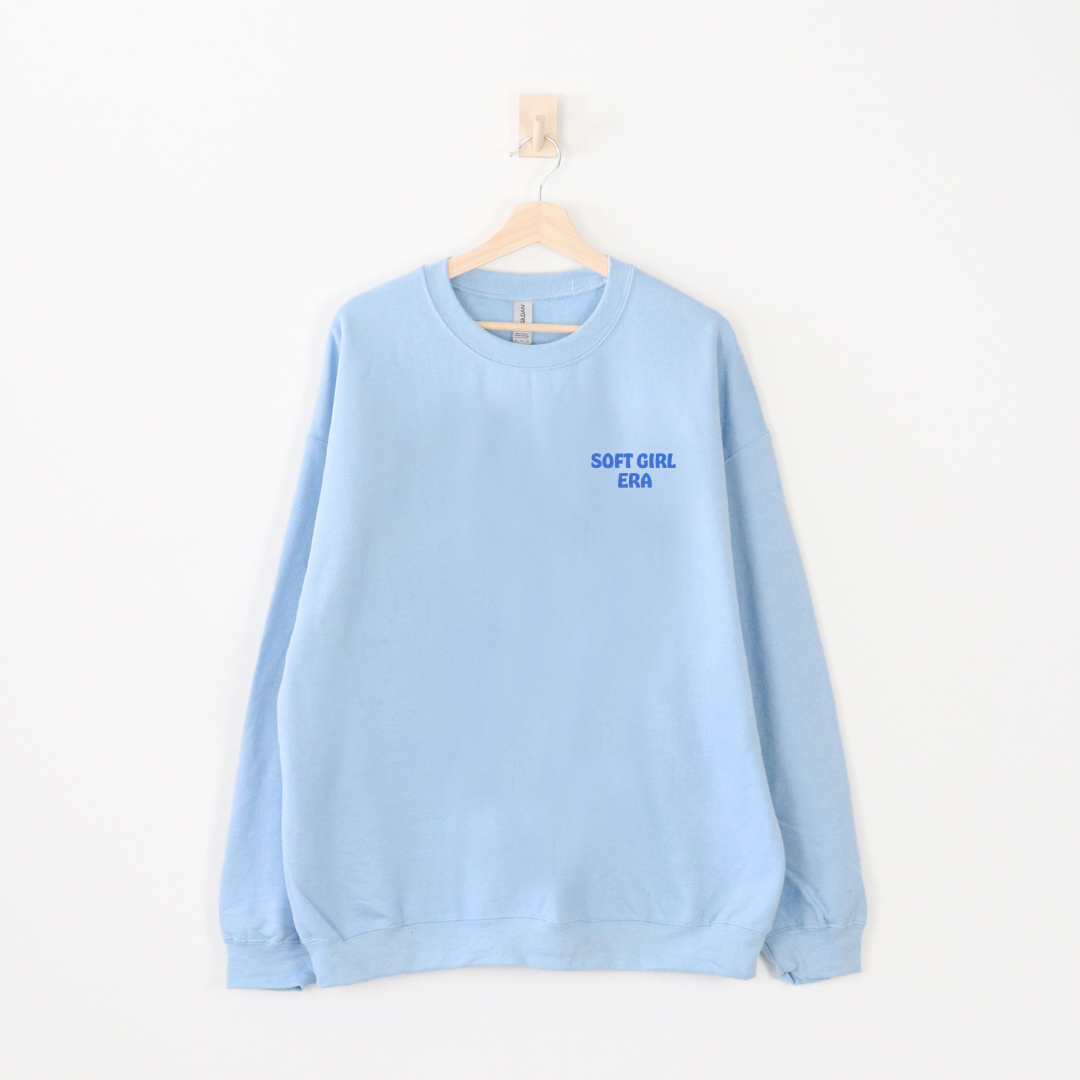 Soft Girl Era Crewneck Blue