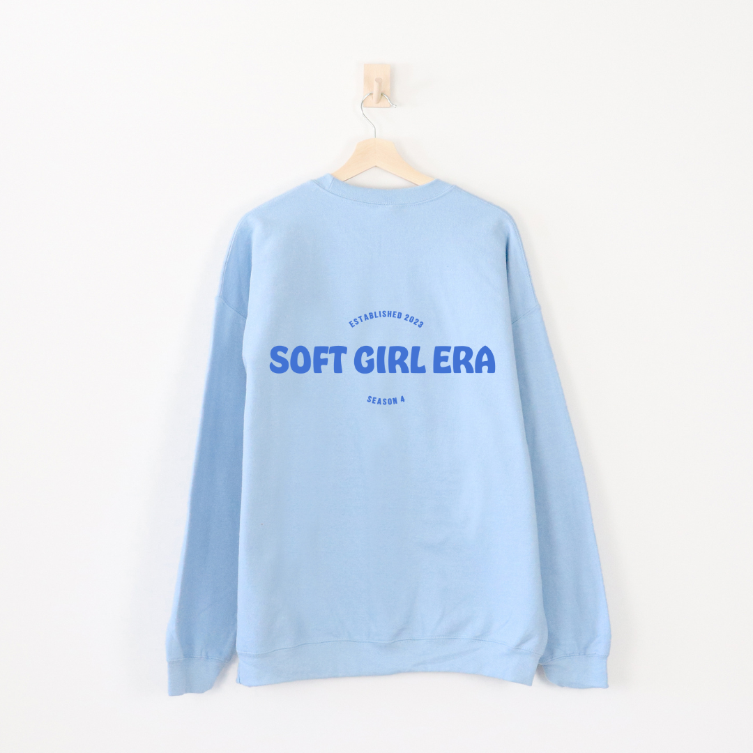 Soft Girl Era Crewneck Blue