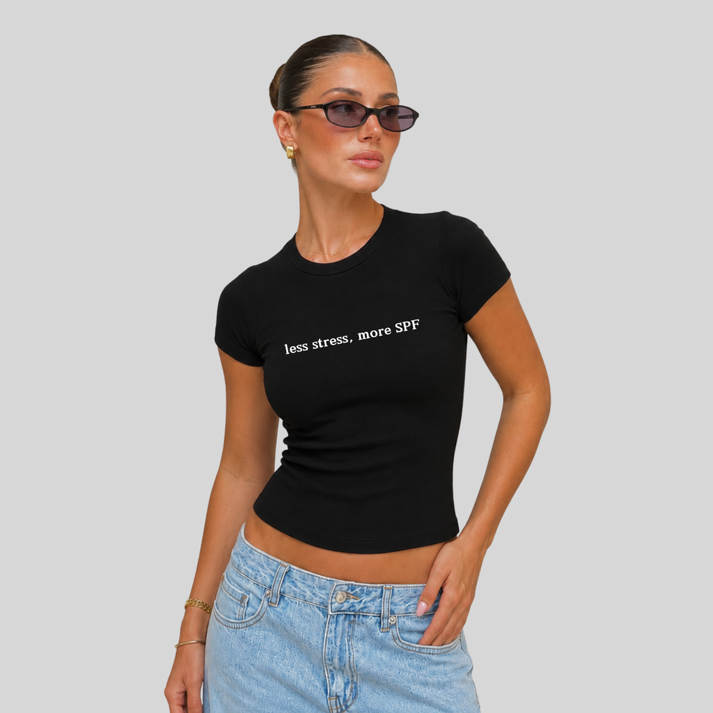 Less Stress, More SPF Baby Tee