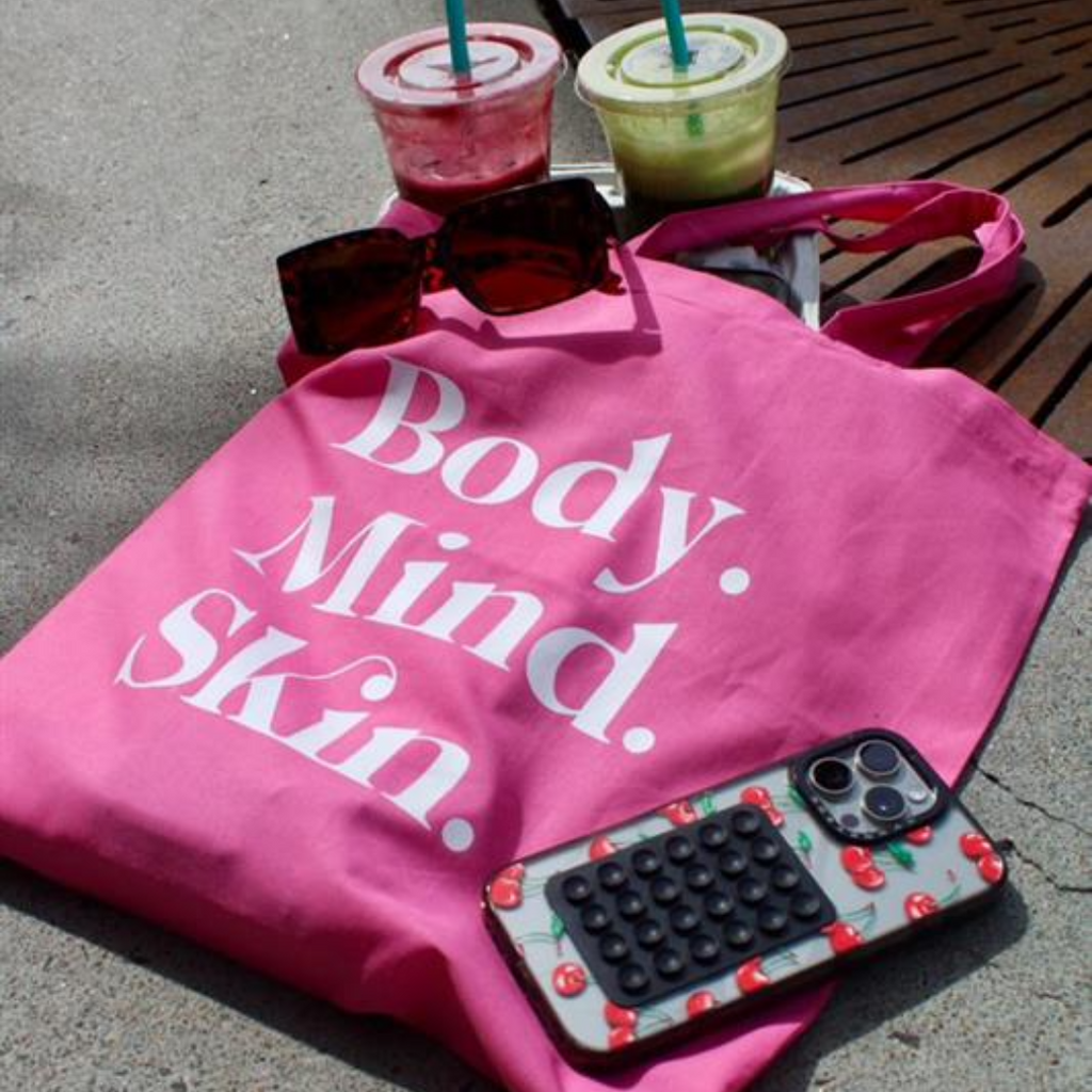 Body Mind Skin Tote Bag